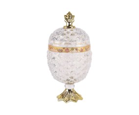 GLASS PINEAPPLE BIG VGC367L CANDY JAR (CAMELIA)